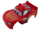 Part No: 88765pb06  Name: Duplo Car Body 2 Top Studs and Spoiler with Cars Lightning McQueen Rust-eze, Wide Smile and Low Front Window Pattern