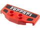 Part No: 89398pb04  Name: Duplo Rear Spoiler / Wing with White 'Ferrari' on Black Background, 2 Black Markings Pattern