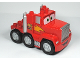 Part No: 89411pb01c01  Name: Duplo Cars Truck Semi-Tractor with '95' and Lightning Bolt Pattern (Mack)
