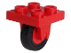 Part No: 8c01  Name: Plate, Modified 2 x 2 with Wheel Holder Bottom with Red Wheel with Black Tire 14mm D. x 4mm Smooth Small Single (8 / 3464c01)