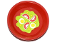 Part No: 93082fpb001  Name: Friends Accessories Dish, Round with Salad Pattern (Sticker) - Set 41034