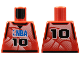 Part No: 973bpb158  Name: Torso Basketball Jersey Tank Top with Black Trim, NBA Logo, and Black Number 10 Pattern