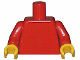 Part No: 973c002  Name: Torso Plain / Red Arms / Yellow Hands