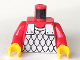 Part No: 973p41c03  Name: Torso Castle Silver Scale Mail Armor Pattern / Red Arms / Yellow Hands