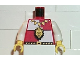 Part No: 973p4ec01  Name: Torso Castle Royal Knights Lion Head and Necklace Pattern / White Arms / Yellow Hands