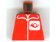 Part No: 973pb0035  Name: Torso Post Office Worker, Suit and Horn Logo Pattern