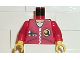Part No: 973pb0114c01  Name: Torso Wrench Logo on Zippered Jacket with Truck Pattern / Red Arms / Yellow Hands