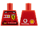 Part No: 973pb0341  Name: Torso Racers Ferrari Front, Vodafone Back (Stickers) with M. Schumacher Name Pattern