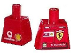 Part No: 973pb0342  Name: Torso Racers Ferrari front, Vodafone back (Stickers) with R. Barrichello Name Pattern