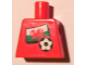 Part No: 973pb0821  Name: Torso Soccer Red/White Team, Welsh Flag Sticker Front, Black Number Sticker Back Pattern (specify number in listing)