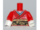 Part No: 973pb0846c01  Name: Torso Kimono Pattern / Red Arms / White Hands
