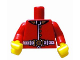 Part No: 973pb0927c01  Name: Torso Royal Guard Uniform with Gold Buttons and White Belt Pattern / Red Arms / Yellow Hands