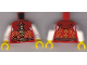 Part No: 973pb1033c01  Name: Torso Castle Kingdoms Gold Trimmed Vest with Purse and Belt Pattern / White Arms / Yellow Hands