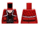 Part No: 973pb1449  Name: Torso Dress with Black Belt, Ruffles and Lace Shawl Pattern