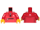 Part No: 973pb3547c01  Name: Torso Tracksuit with White Zippers and Mountain Logo Pattern / Red Arms / Yellow Hands