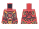 Part No: 973pb4636  Name: Torso Armor Dark Red and Gold Plates, Chinese Logogram '天' (Sky) Pattern