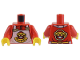 Part No: 973pb5227c01  Name: Torso Shirt and White Apron with Red and Yellow Sushimi Chef Logo and Ninjago Logogram 'SUSHI' Pattern / Red Arms / Yellow Hands