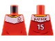 Part No: 973pb5233  Name: Torso Soccer Uniform, Yellow Collar, White Shoulder Panel, Dark Red Dice Logo, 'RAPINOE 15' on Back Pattern