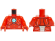 Part No: 973pb5615c01  Name: Torso Armor with Medium Azure and White Circle Arc Reactor, Black Panel Lines, Silver Trim Pattern / Red Arms / Red Hands