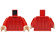 Part No: 973pb6163c01  Name: Torso Sweater with Dark Red Knit Pattern / Red Arms / Light Nougat Hands