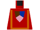 Part No: 973px44  Name: Torso Castle Classic Vest w/ Gold, Shield Tri-Colored Pattern