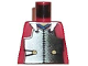 Part No: 973px99  Name: Torso Castle Ninja Armor Plate, Blue Collar Pattern (Samurai)