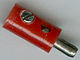 Part No: 996bc01  Name: Electric, Connector, 1-Way Male Rounded with Cross-Cut Pin (Banana Plug)