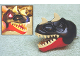 Part No: TRexHead  Name: Dinosaur Head Tyrannosaurus rex with Black Top and Light-Up Eyes Pattern