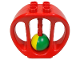 Part No: bab002  Name: Duplo Rattle Oval with Yellow and Green Ball
