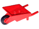 Part No: bb1310c01  Name: Fabuland Utensil Wheelbarrow with Red Pulley Wheel with Black Tire 14mm D. x 4mm Smooth Small Single (bb1310 / 3464c01)