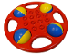 Part No: x1718c01  Name: Duplo Rattle Circular with Yellow/Blue Wheels