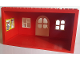 Part No: x661c04pb01  Name: Fabuland House Block with White Door and Windows with Medical Cabinet with Yellow Doors Pattern (Sticker) - Sets 137-1 / 347-3