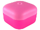 Part No: 51462c02  Name: Clikits Container, Square Box with Hole with Trans-Pink Lid (51462 / 51285)