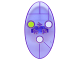 Part No: 92747pb05  Name: Minifigure, Shield Oval with Dimensions Keystone Symbol with 3 White and Lime Circles Pattern