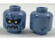 Part No: 3626pb1897  Name: Minifigure, Head Alien with Yellow Eyes, Black Eyebrows and Jagged Rock Mouth, Dark Blue Eye Shadow and Stone Cracks Pattern