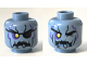 Part No: 3626pb1963  Name: Minifigure, Head Dual Sided Alien with Yellow Right Eye, Eye Patch, Jagged Rock Mouth and Stone Cracks Pattern