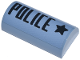 Part No: 6192bpb09  Name: Slope, Curved 2 x 4 Double with Groove with Black 'POLICE' and Star Pattern (Sticker) - Set 76271
