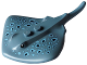 Part No: 67337pb04  Name: Manta Ray / Stingray with 2 Studs with Black Eyes and Bright Light Blue with Black Spots Pattern