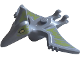 Part No: 6937pb02  Name: Dinosaur Pteranodon with 1 Stud with Black and Yellow Eyes and Lime Markings Pattern