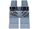 Part No: 970c00pb1799  Name: Hips and Legs with Black Belt with Silver Buckle, Dark Bluish Gray Skin Behind Rips and Tears Pattern