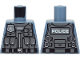 Part No: 973pb4005  Name: Torso Police with Silver Badge, Black Belt, Gray Safety Vest with Pockets, 'POLICE' on Back Pattern
