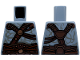 Part No: 973pb4958  Name: Torso Armor Dark Brown and Dark Orange Straps with Copper Trim over Alien Skin with Dark Bluish Gray Contours Pattern
