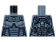 Part No: 973pb5983  Name: Torso Armor with Medium Azure Circles on Metallic Light Blue Chest Panel, Dark Blue Lines Pattern