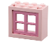 Part No: 4132c05  Name: Window 2 x 4 x 3 - Solid Studs with Medium Dark Pink Pane (4132 / 4133)