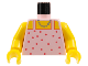 Part No: 973px23c01  Name: Torso Paradisa Red Dot Top with Gold Necklace Pattern / Yellow Arms / Yellow Hands