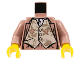Part No: 973pb0160c01  Name: Torso Harry Potter Gilderoy Tan Vest Pattern / Sand Red Arms / Yellow Hands