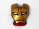 Part No: 10908pb05  Name: Minifigure, Visor Top Hinge with Gold Face Shield, Silver Sides, Black Lines on Forehead and White Eyes Pattern