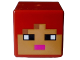 Part No: 19729pb066  Name: Minifigure, Head, Modified Cube with Pixelated Medium Nougat and Nougat Face, Black Eyes and Dark Pink Mouth Pattern (Minecraft Jungle Explorer)