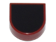 Part No: 24246pb042  Name: Tile, Round 1 x 1 Half Circle Extended with Black Surface Pattern