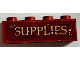 Part No: 3010pb329  Name: Brick 1 x 4 with 'SUPPLIES' Pattern (Sticker) - Set 75978